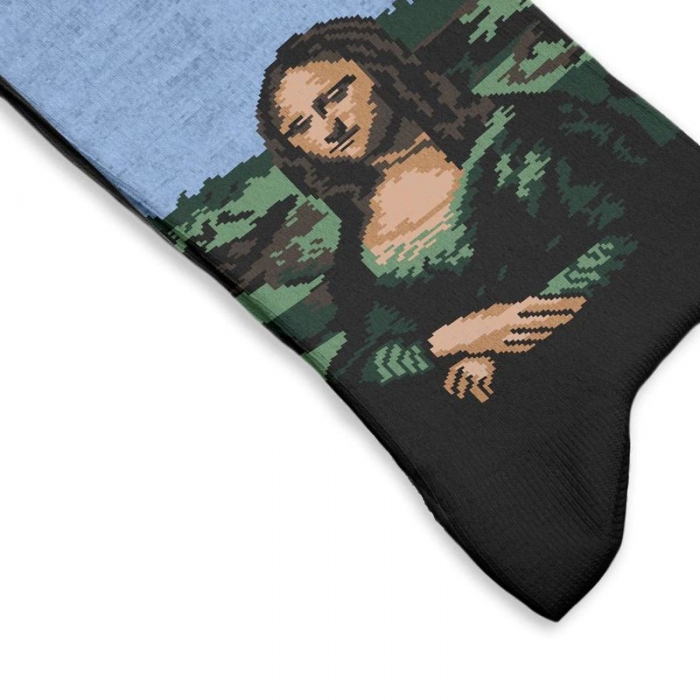 Socken Kunstwerke - Da Vinci "Mona Lisa"